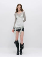 Irregular Lace Layered Top