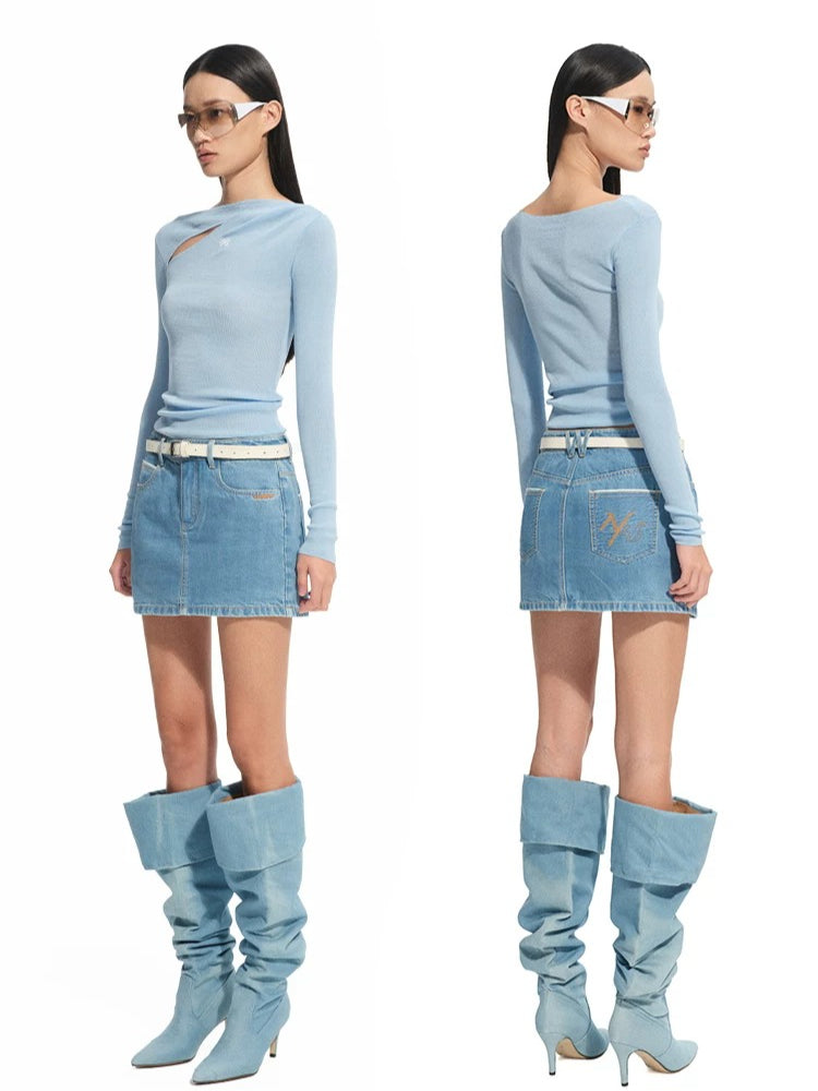 Retro Selvedge Denim Skirt