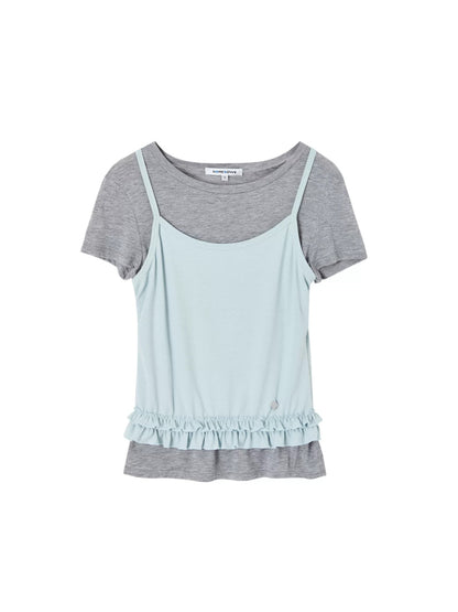 Ruffle Layered Tee Set