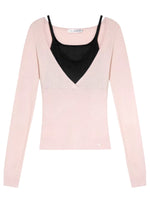 Colorblock Layered Knit Top