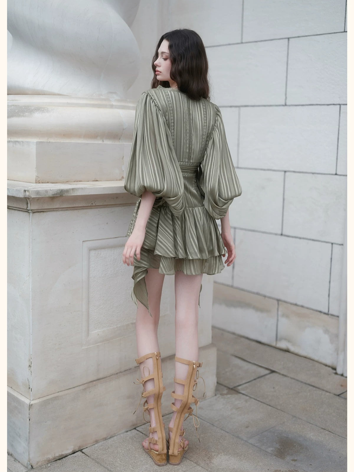 Romantic Ruffle Sleeve Dress