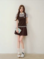 Faux Two-Piece Peter Pan Tee