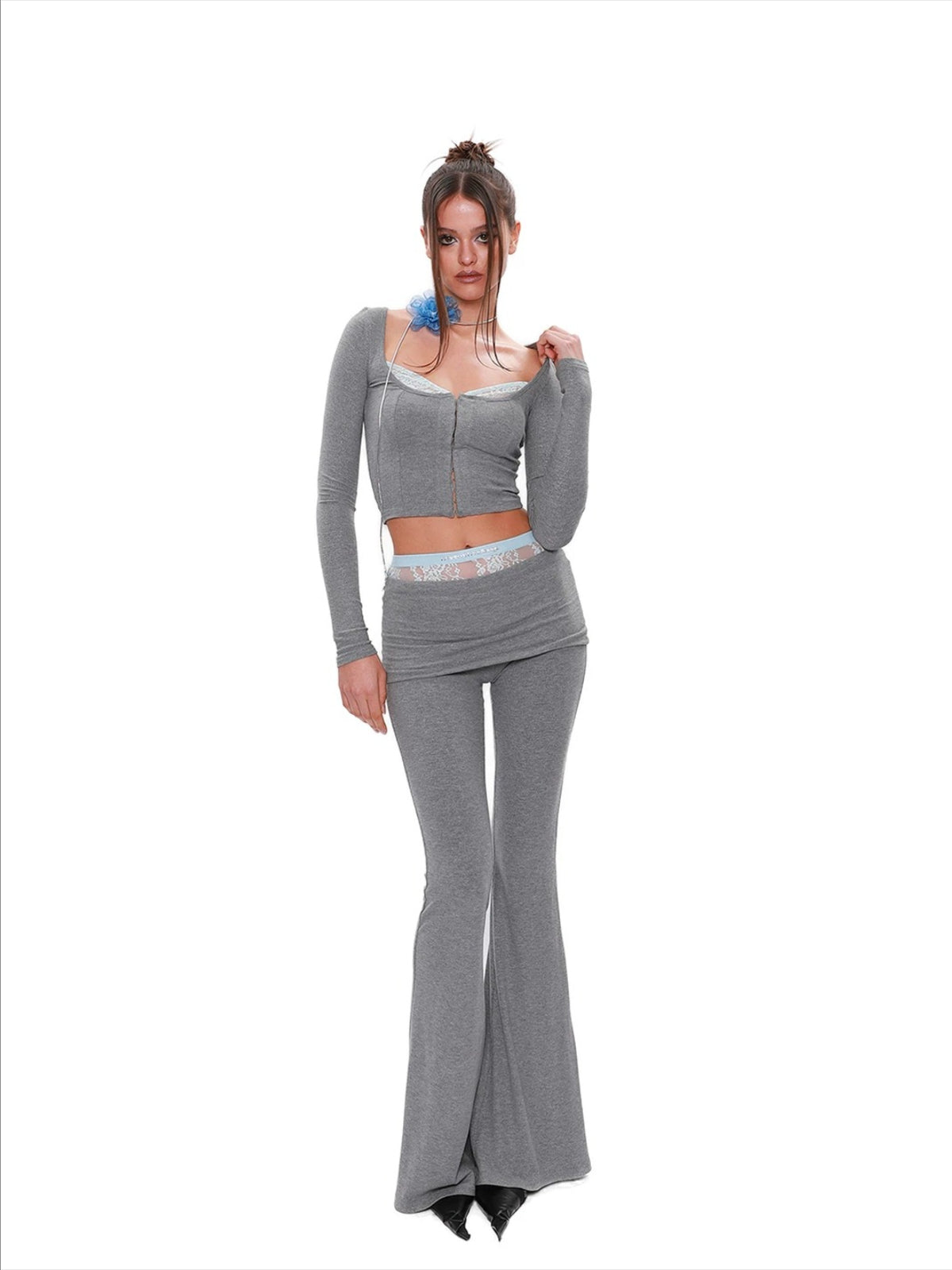 Sheer Lace Knit Set