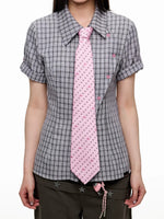 Plaid Slim Short Sleeve Shirt