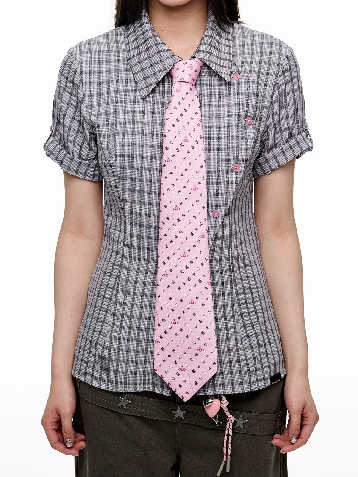 Plaid Slim Short Sleeve Shirt