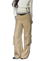Belted Utility Wide-Leg Trousers