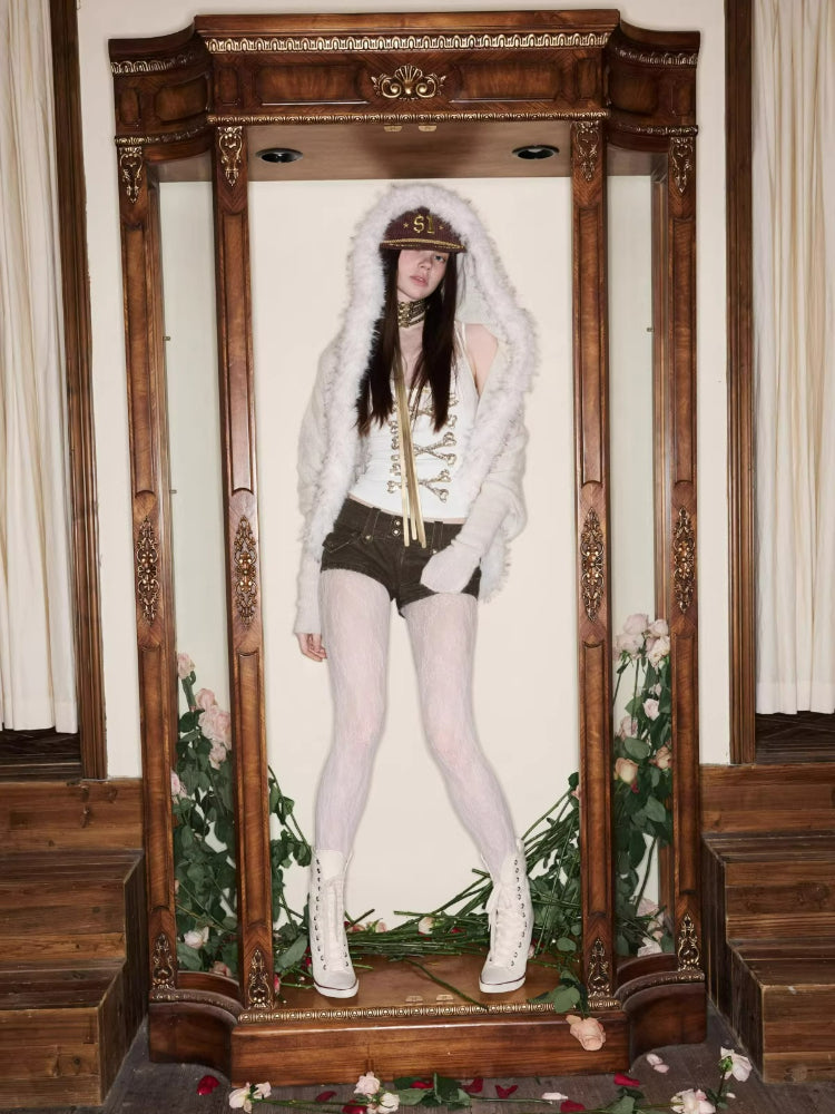 Sequin Bone U-Neck Tank Top