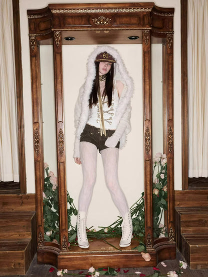 Sequin Bone U-Neck Tank Top