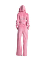 Adjustable Strap Hoodie Pants Set