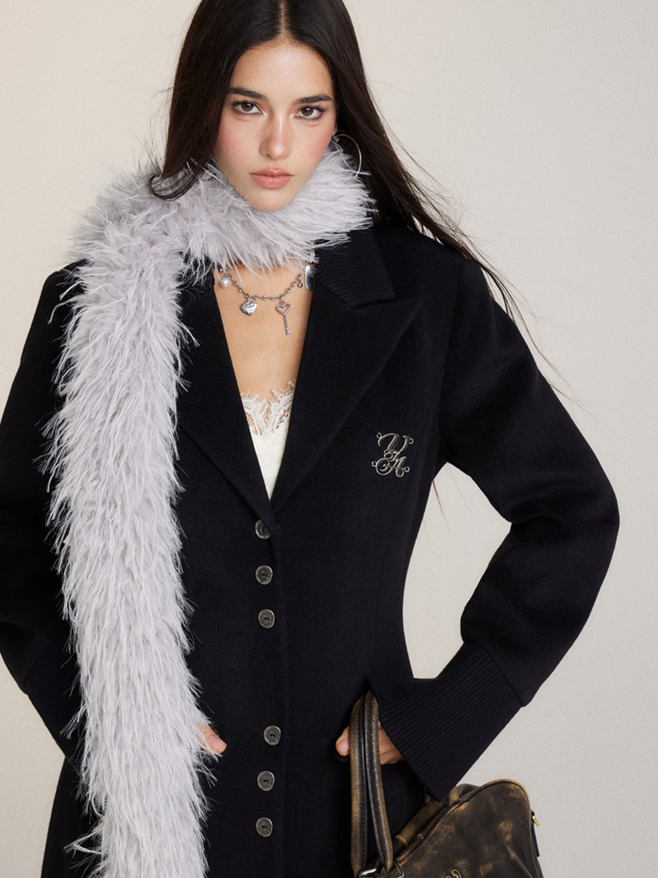 Long Woolen Blazer Coat