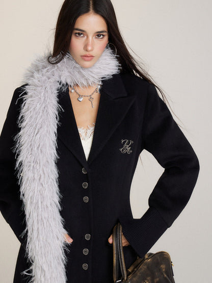 Long Woolen Blazer Coat