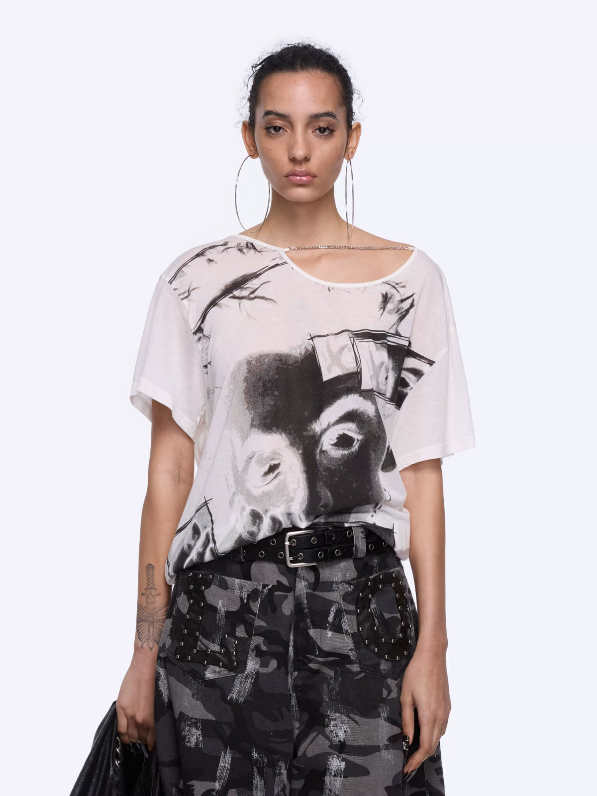 Graphic Open Back T-Shirt
