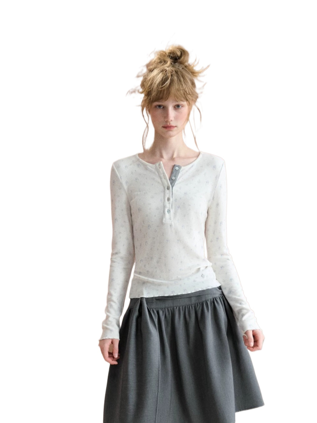 Wildflower Henley Long Sleeve Tee