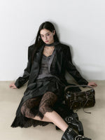 Structured Laced Leather Blazer
