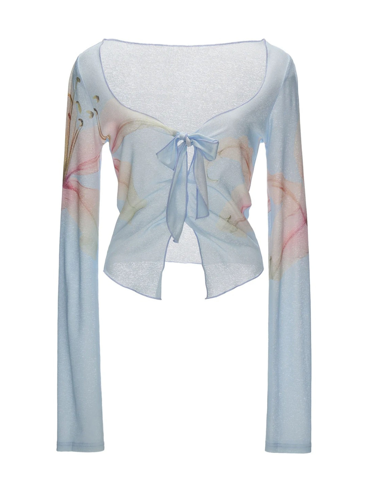 Bow Tie Long Sleeve Top