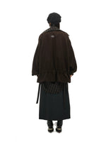 Suede Drawstring Trim Coat