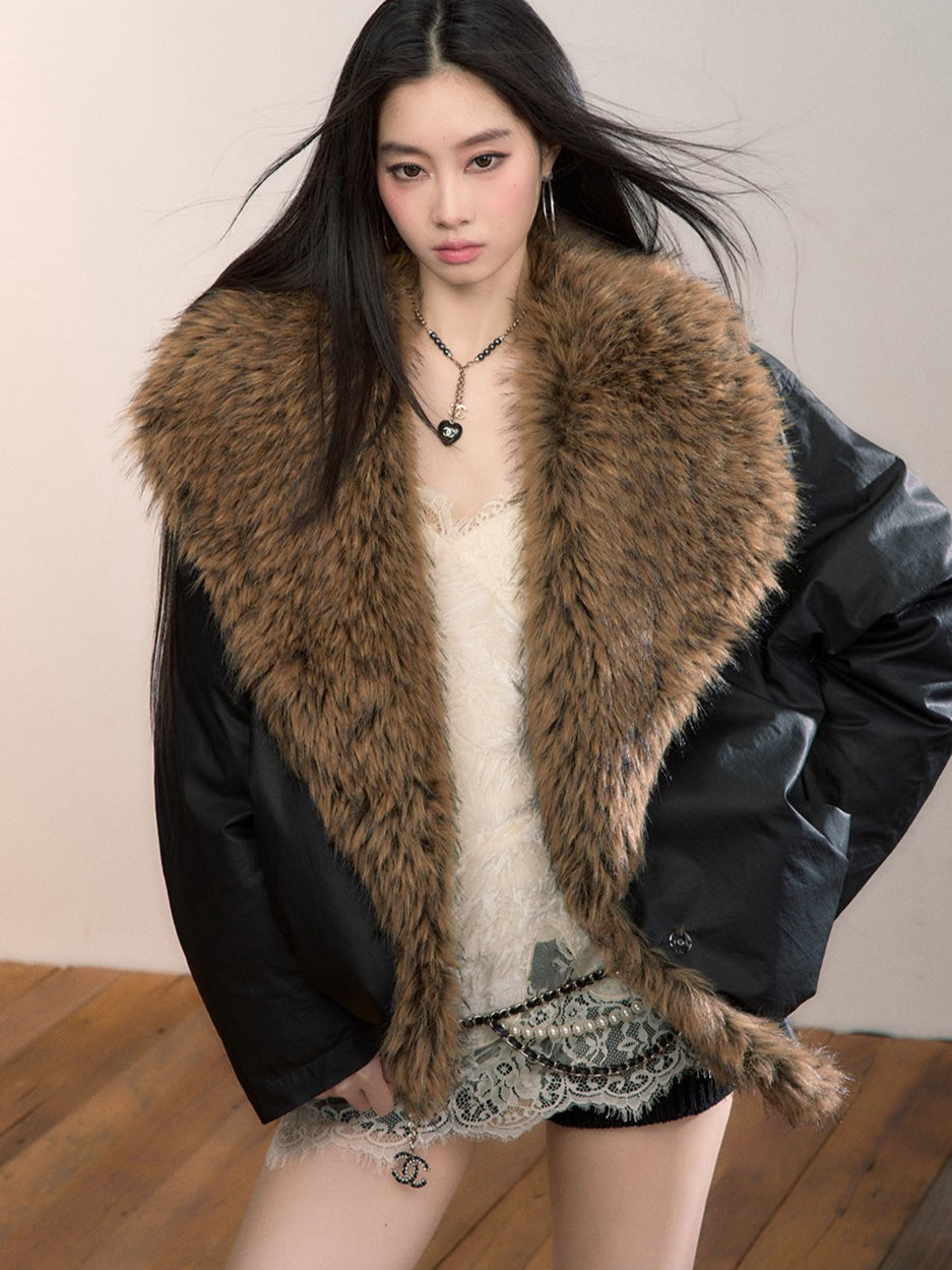 Fur Collar Down Puffer Jacket