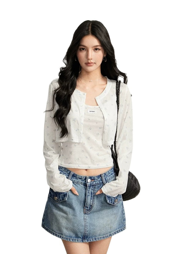 Floral Sunproof Cardigan Set