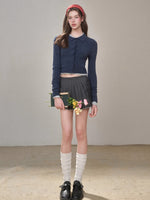 Mist-Grey Pleated Skirt