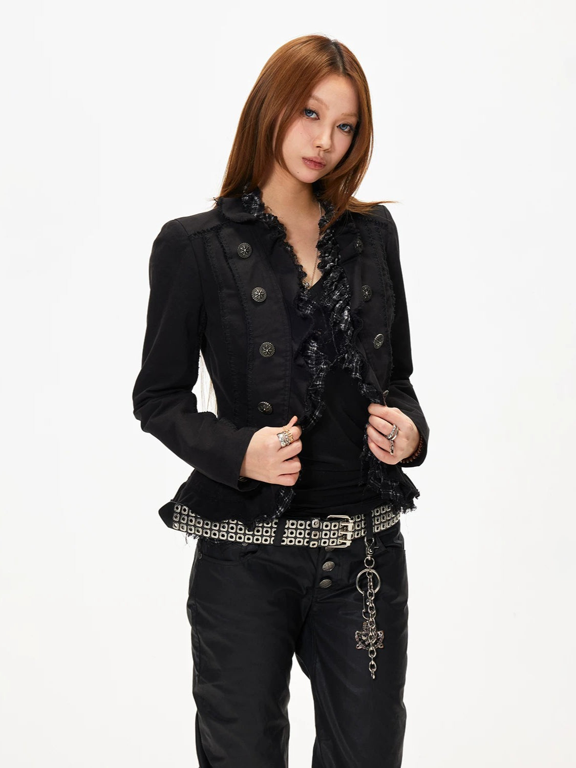Frayed Cropped Jacket