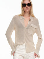 Textured Sheer Knit Shirt
