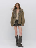 Faux Fur Trimmed Down Jacket