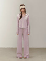 Layered Hoodie Cardigan & Pants Set