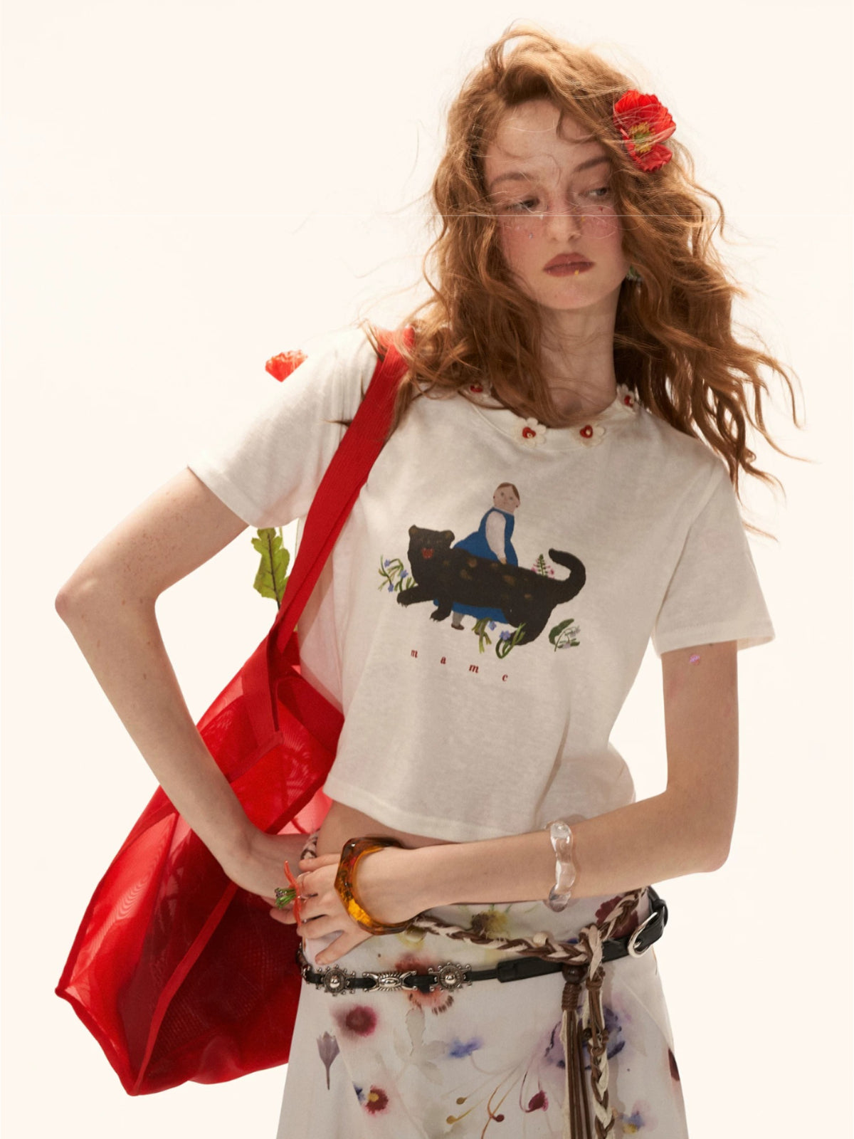 Panther Art Cropped T-Shirt
