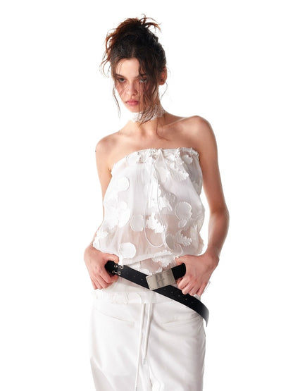 White Shell Transparent Bustier