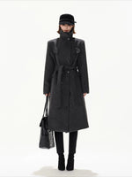Gray Double Breasted Wool Coat