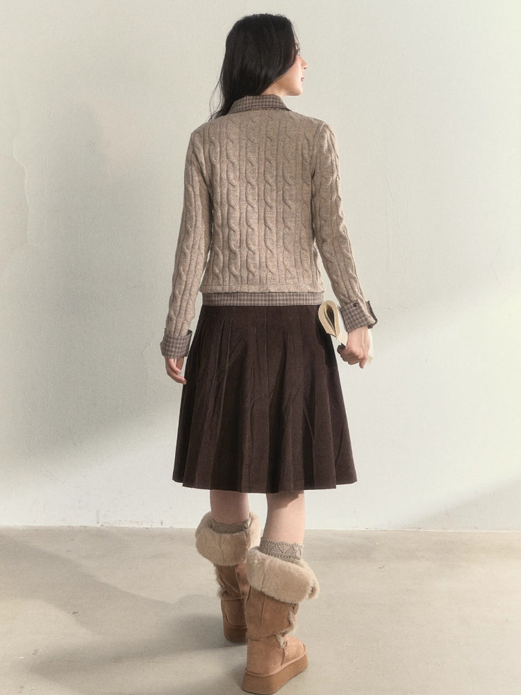 Cable Bow-Tie Splice Sweater