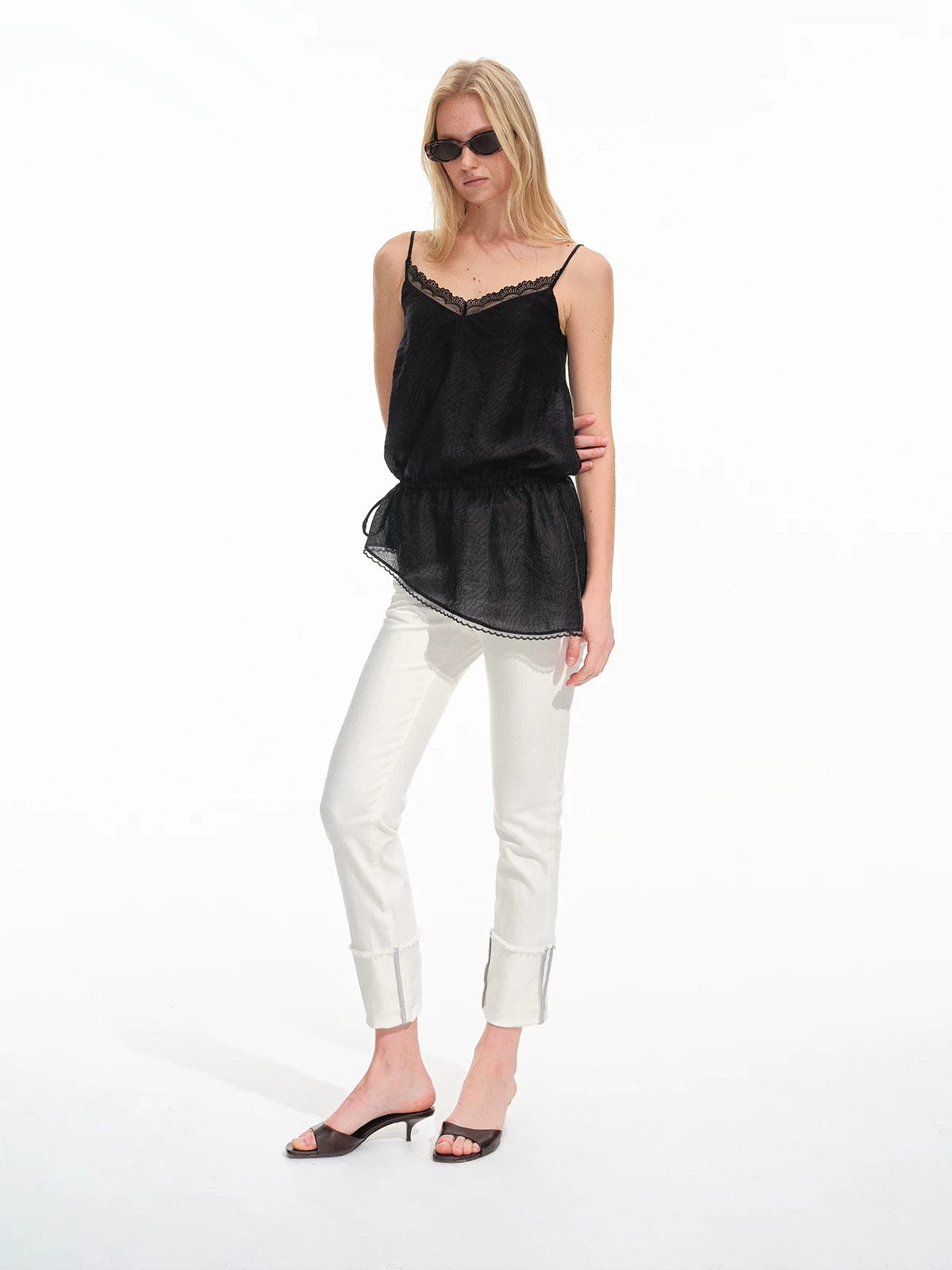 Lyocell Satin Lace Cami Top