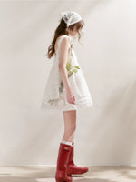 Pleated Lace Holiday Dress