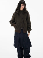 Hooded Wool Blend Jacket