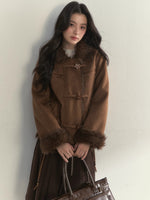 Oak Study Faux-Shearling Suede Jacket
