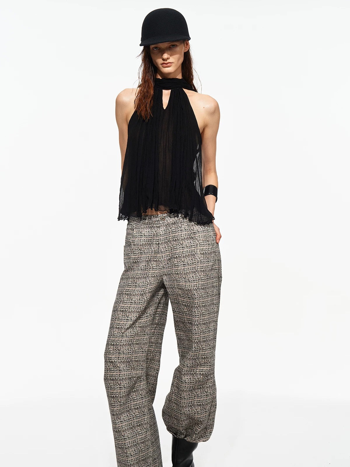 Printed Wide Leg Pants
