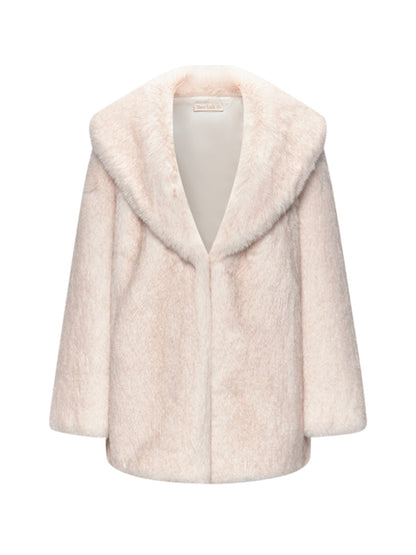 Eco-Friendly Faux Fox Fur Long Coat