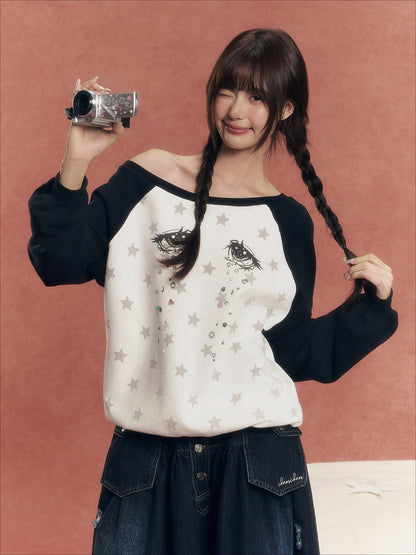 Diamond Tears Rhinestone Sweatshirt