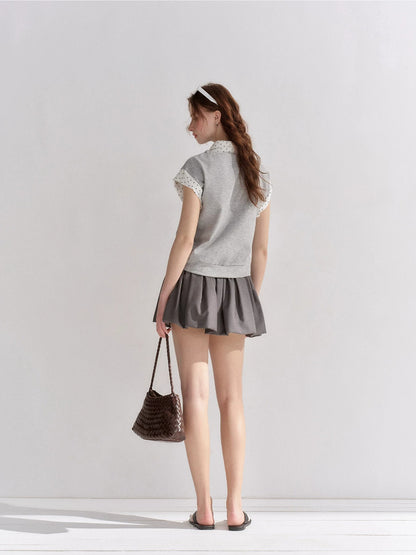 Contrast Polka Shirt