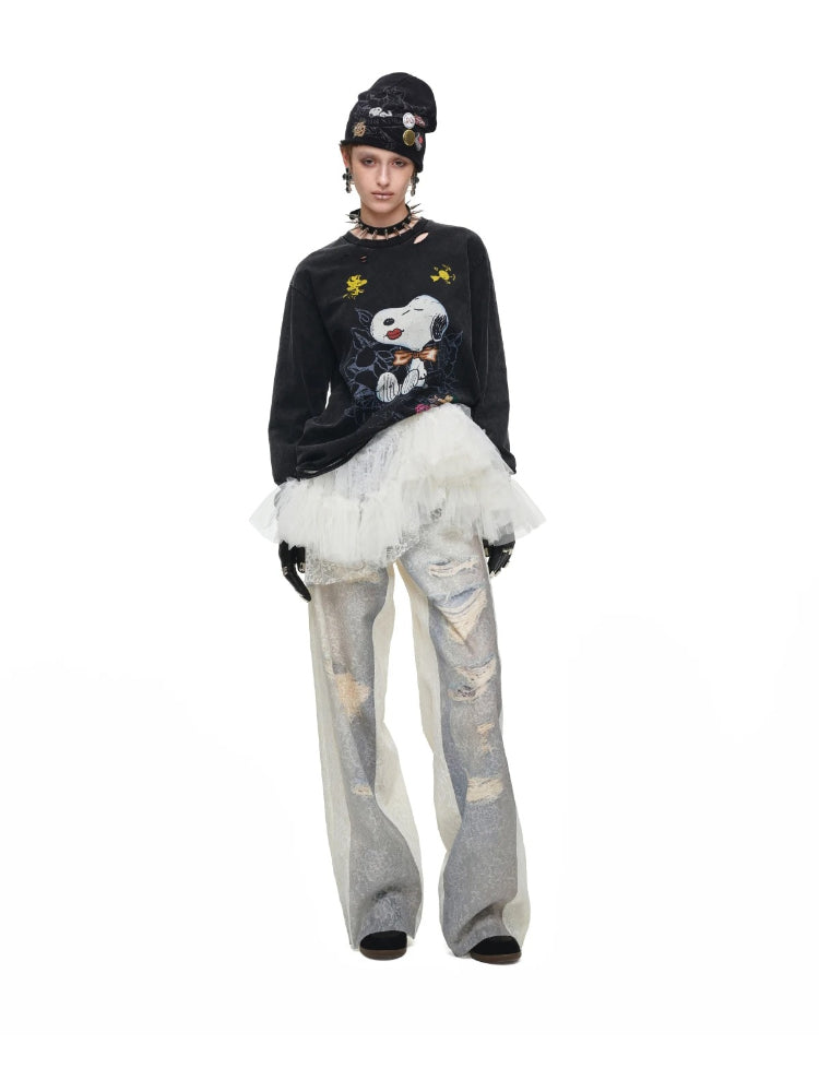 Distressed Snoopy Tee