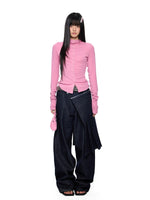 Lightweight Ruched Long Sleeve Top