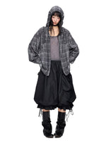 Vintage Plaid Hooded Oversized Shirt