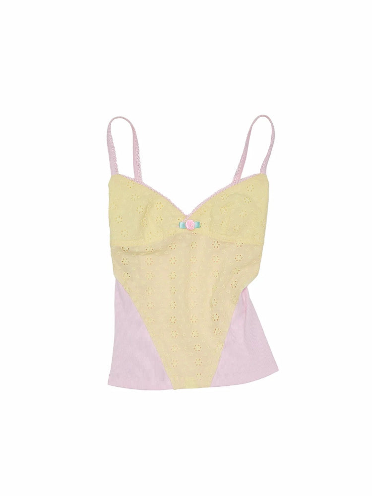 Rose Jacquard V-Neck Camisole