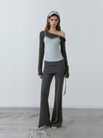 Lace Contrast Layered Top