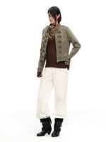 Contrast Flare Jeans