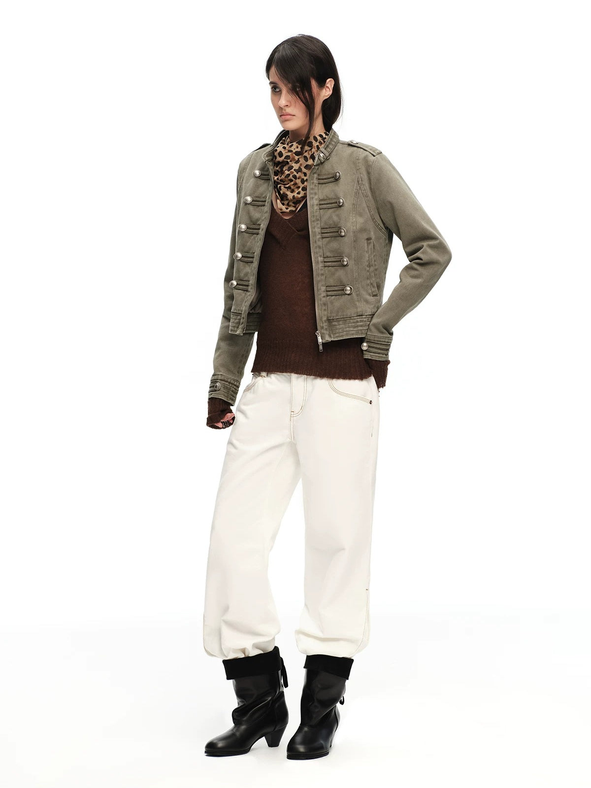 Contrast Flare Jeans