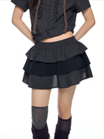 Plaid Ruffle Shirt Set