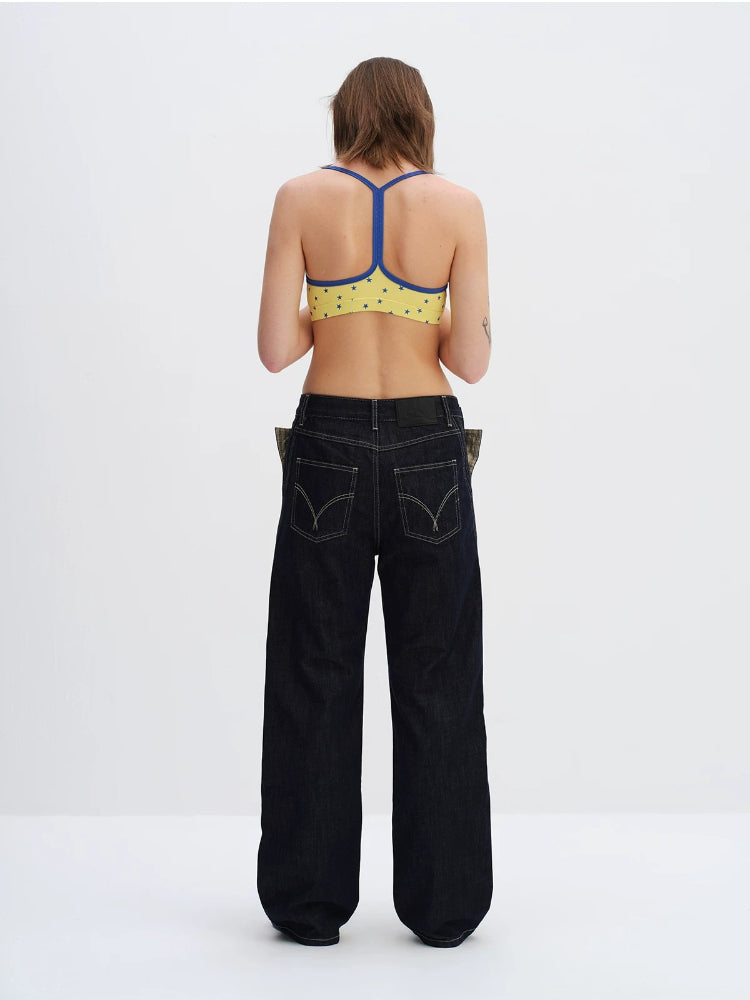 Star Print Sports Bra