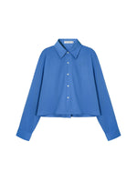 Embroidered Cropped Cotton Shirt