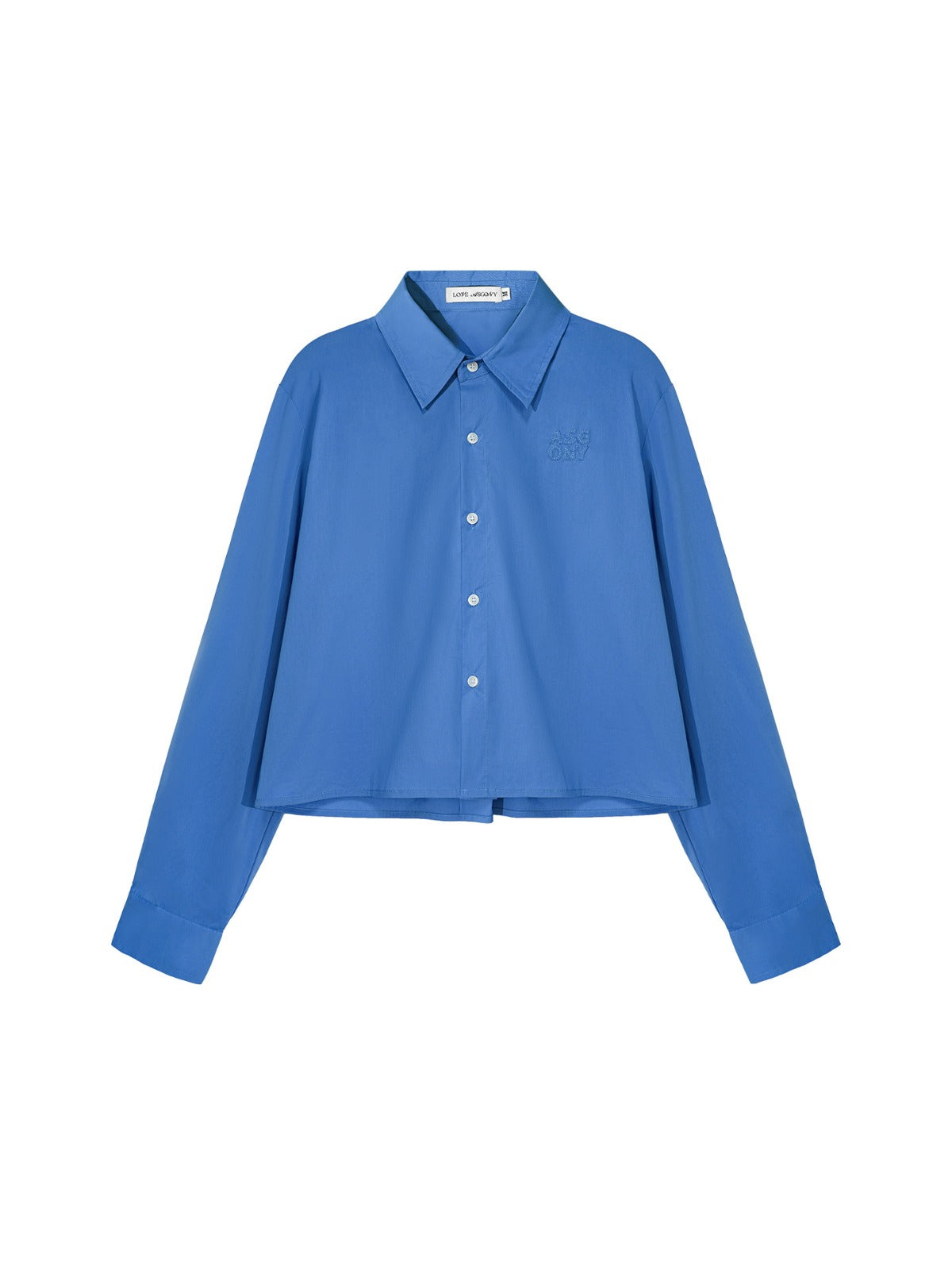 Embroidered Cropped Cotton Shirt
